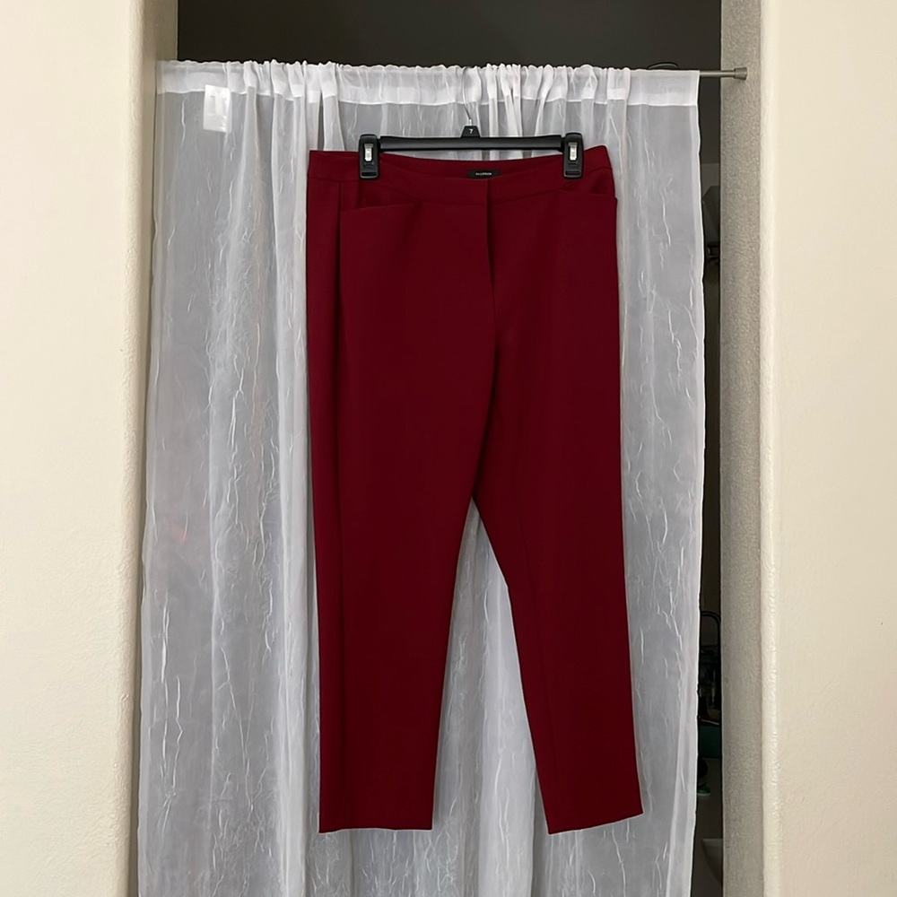 Halogen Dark Red Tapered Dress Pants, 10P